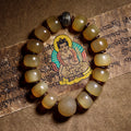 Fortune Jewel Handmade Tibetan Sheep Horn Om Mani Padme Hum Auspiciousness Bracelet