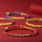Fortune Jewel Handmade Chinese Zodiac Natal Buddha Protection Strength Braided String Bracelet