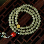 Fortune Jewel Jade Red Agate Amber Laughing Buddha Prosperity Bracelet