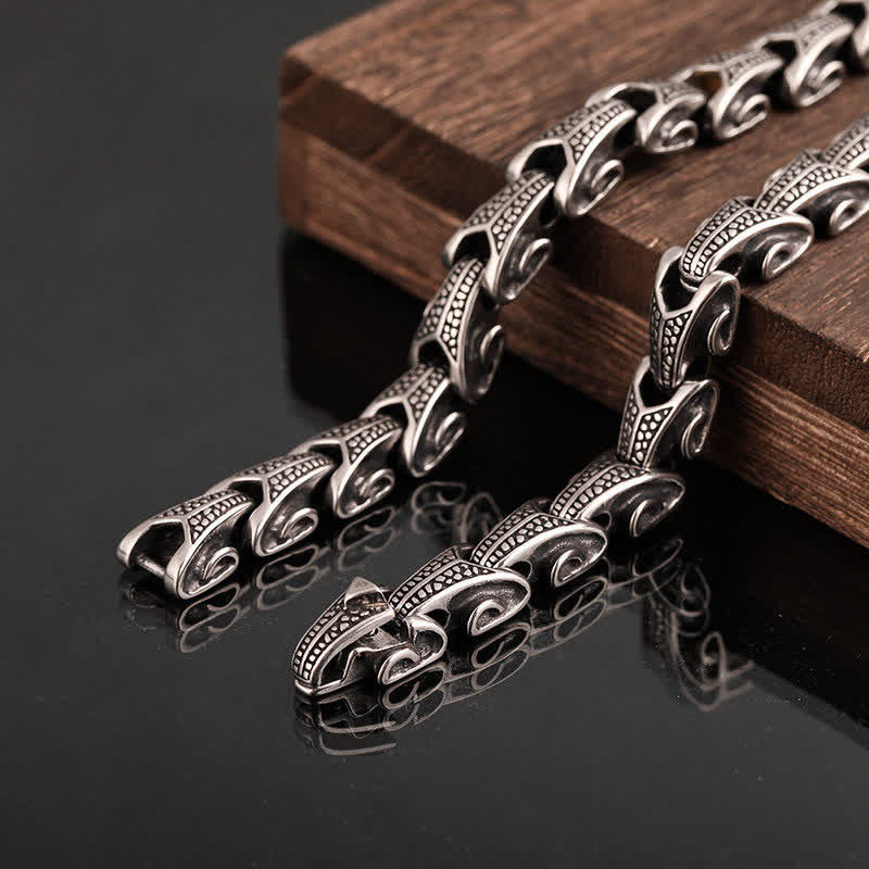 Fortune Jewel Dragon Pattern Titanium Steel Protection Necklace Pendant Bracelet Fortune Jewel