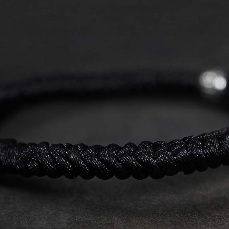 Fortune Jewel Silver Luck Koi Fish Braided String Bracelet