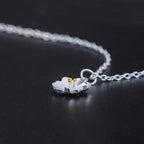 Fortune Jewel 925 Sterling Silver Cherry Blossom Flower Blessing Necklace Pendant