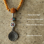 Fortune Jewel Tibet 108 Mala Beads Bodhi Seed Bagua Vajra Wealth Bracelet