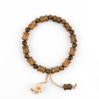 Fortune Jewel Green Sandalwood Bodhi Seed Cat Claw Bamboo Peace Bracelet