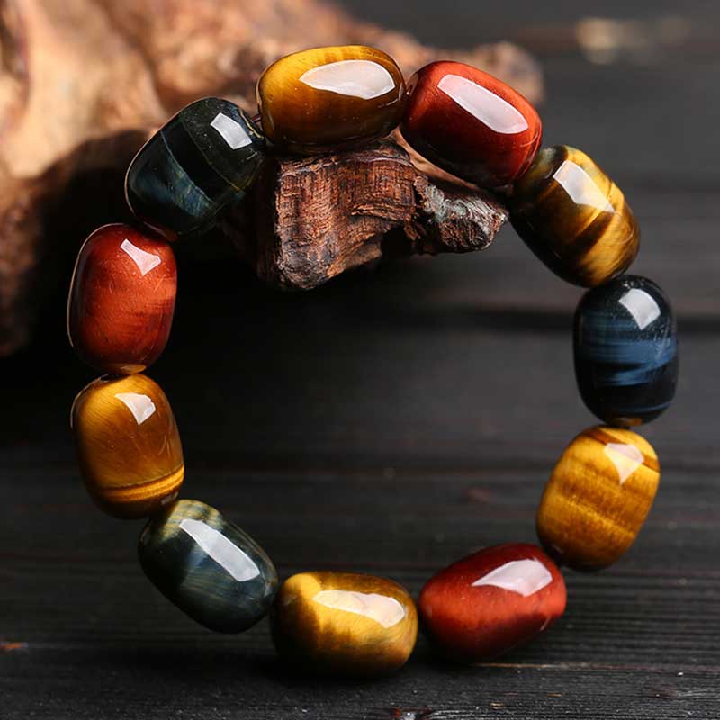 Fortune Jewel Natural Tiger Eye Healing Protection Bracelet