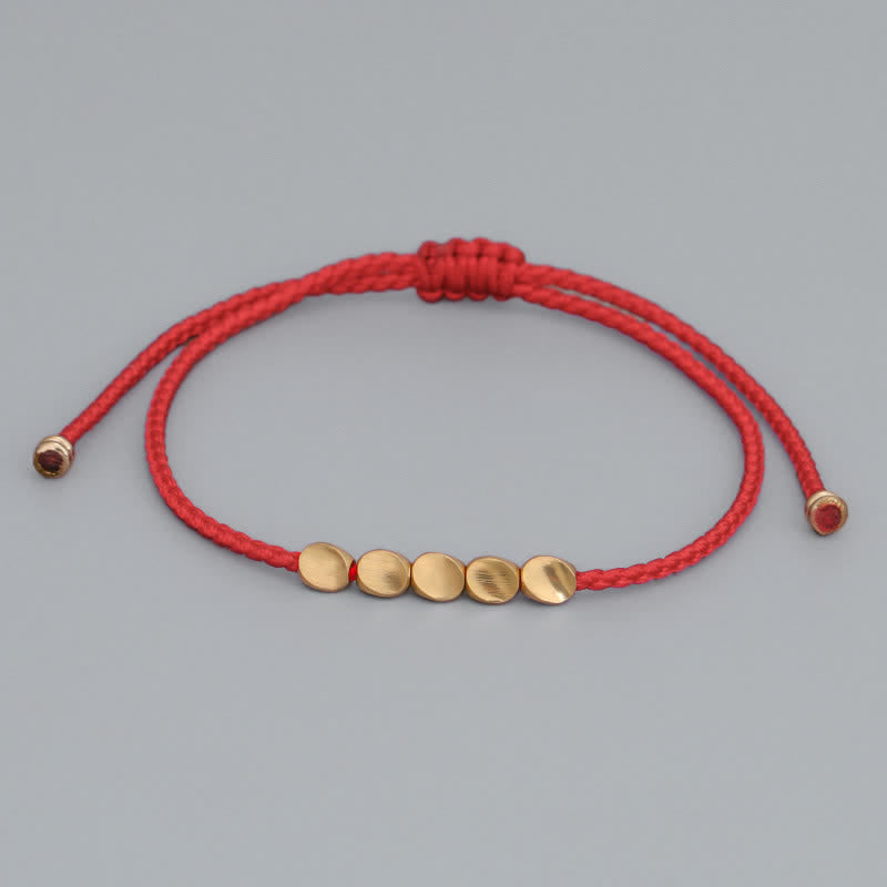 Fortune Jewel FengShui Lucky Red String Bracelet