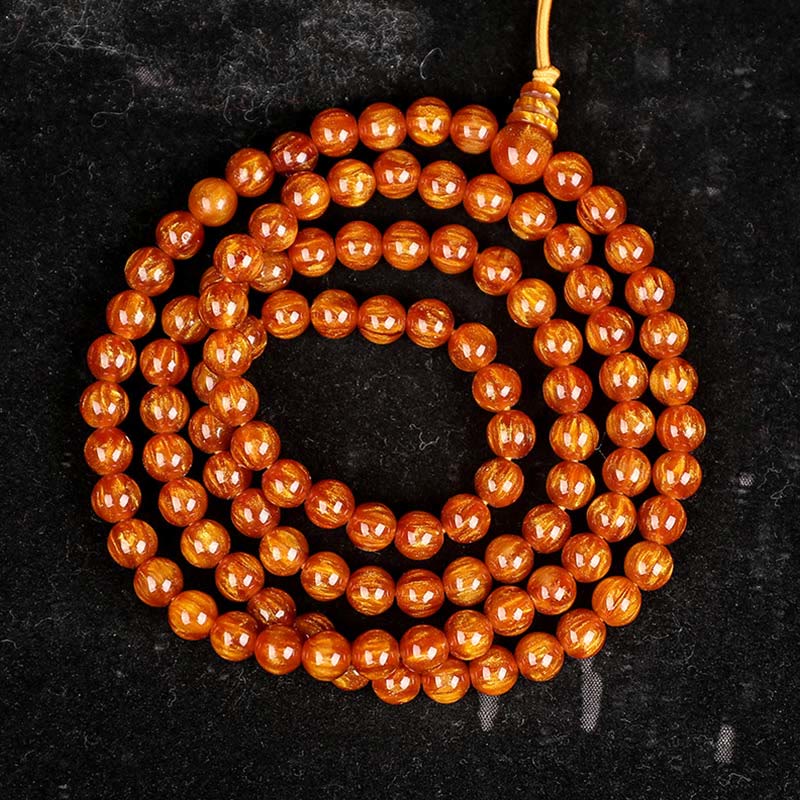 Fortune Jewel Golden Sea Willow Success Positive Bracelet Mala