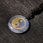 Fortune Jewel Various Crystal Amethyst Tiger Eye Green Aventurine Yin Yang Spiritual Necklace Pendant