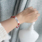 Fortune Jewel 925 Sterling Silver Red String Luck Strength Braid Bracelet