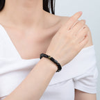Fortune Jewel Gold Sheen Obsidian Black Tourmaline Wealth Bracelet