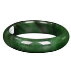 Fortune Jewel Natural Hetian Cyan Jade Happiness Success Bracelet Bangle