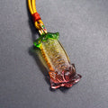 Fortune Jewel Buddha Liuli Lotus Six Character Om Mani Padme Hum Peace Necklace Fortune Jewel