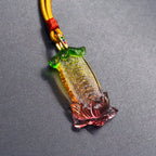 Fortune Jewel Buddha Liuli Lotus Six Character Om Mani Padme Hum Peace Necklace Fortune Jewel