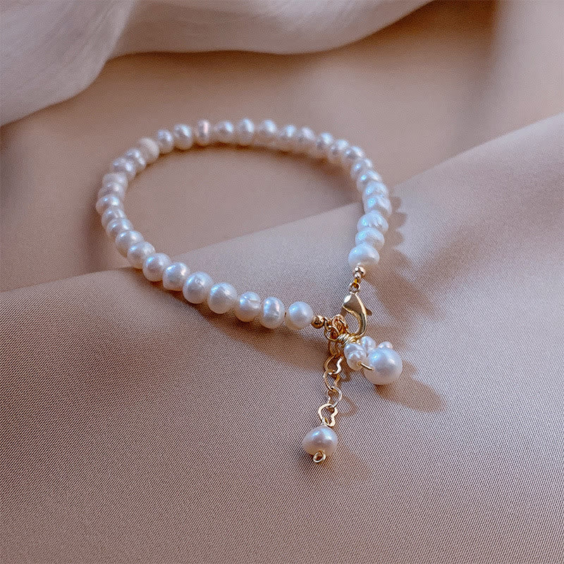 Fortune Jewel Pearl Cat Paw Healing Chain Bracelet