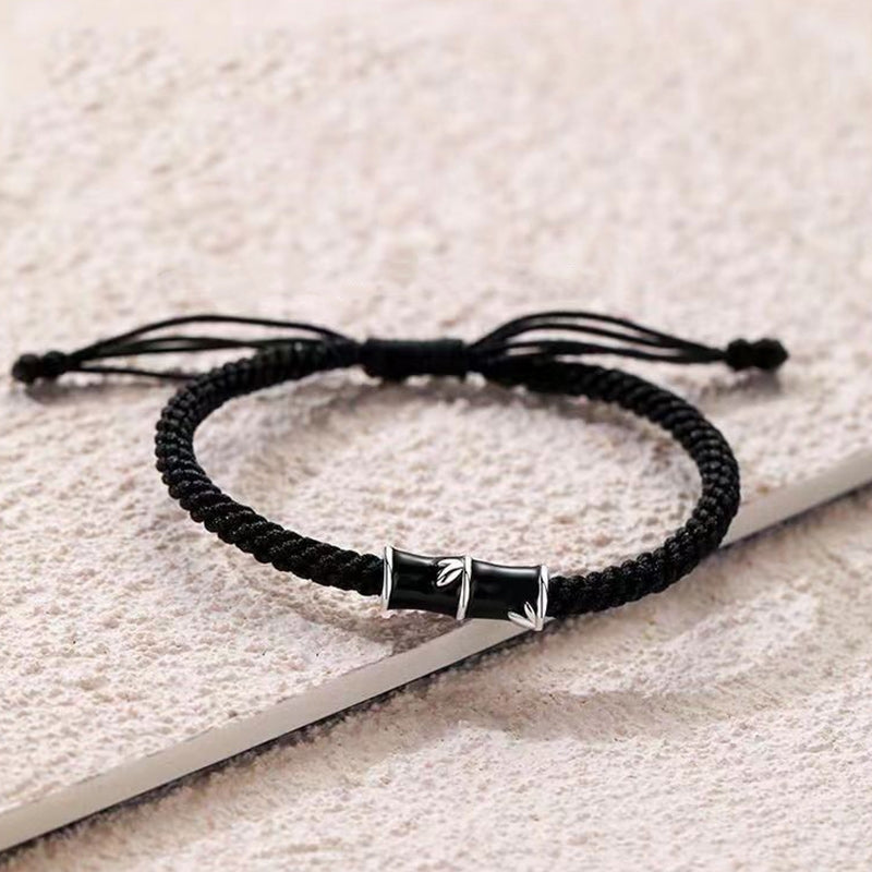 Fortune Jewel Bamboo Pattern Healing Couple Rope Bracelet