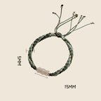 Fortune Jewel White Jade Bamboo Reincarnation Knot Wealth Luck Strength String Bracelet