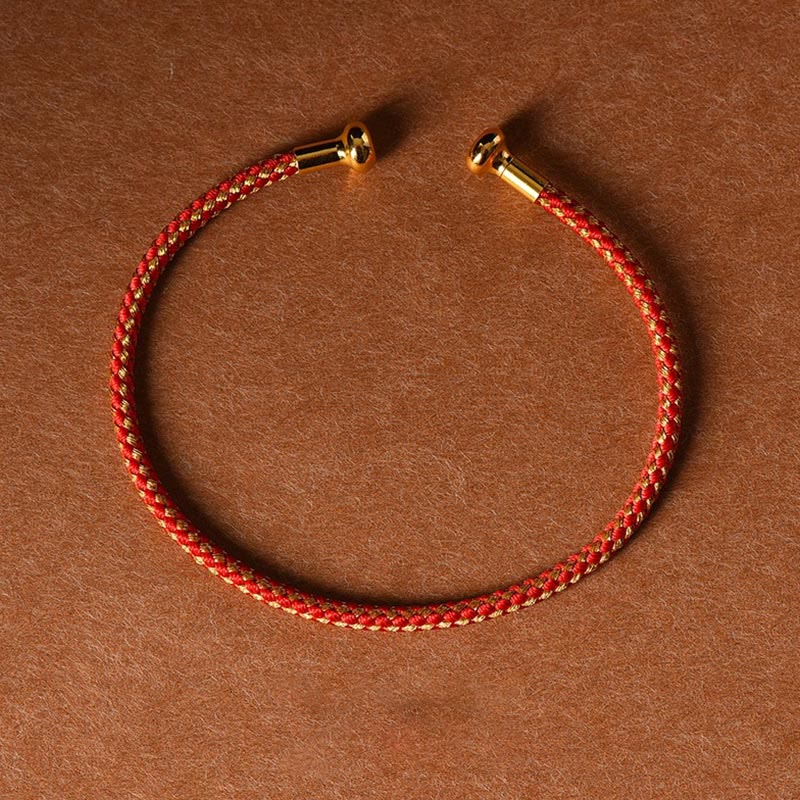 Fortune Jewel Simple Design Handmade Luck Braid String Cuff Bracelet
