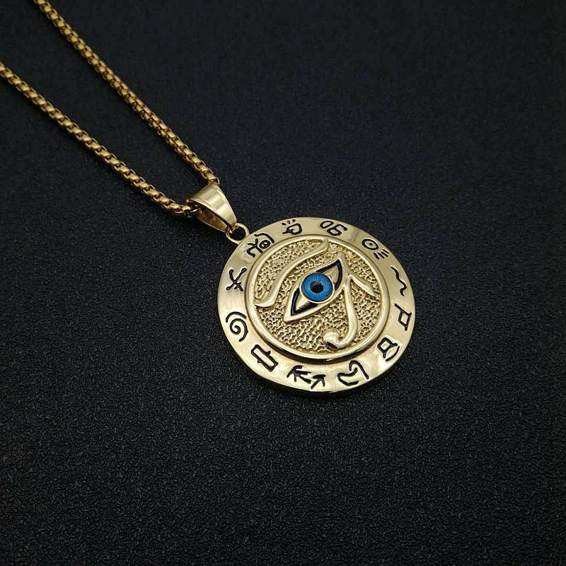 Fortune Jewel Eye of Horus Protection Necklace Pendant