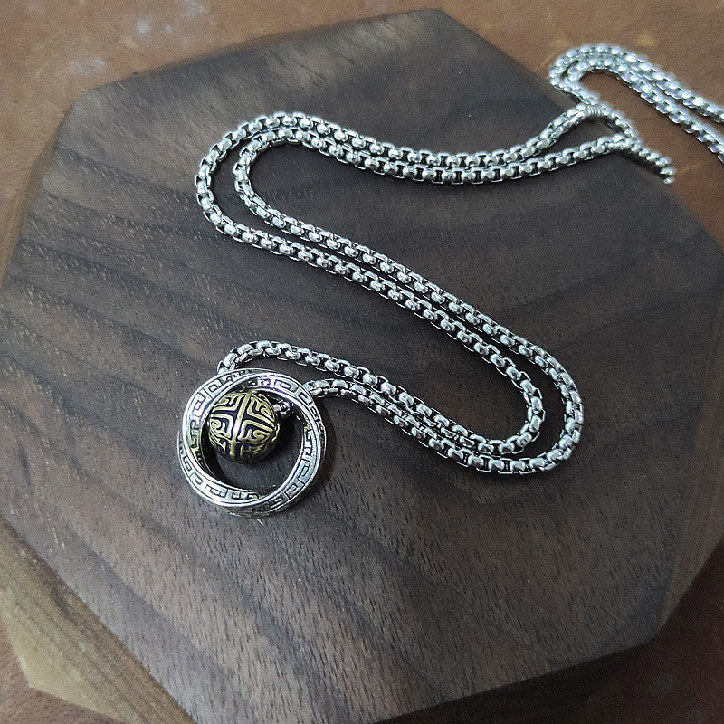 Fortune Jewel Mobius Lucky Bead Copper Wealth Necklace Pendant