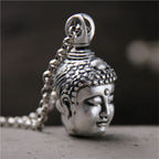 Fortune Jewel 999 Sterling Silver Buddha Demon Serenity Necklace Pendant - Fortune Jewel