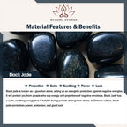 Fortune Jewel Natural Black Jade Chinese Zodiac Dragon Tooth Pattern Protection Necklace Pendant Fortune Jewel