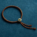 Fortune Jewel Handmade 925 Sterling Silver Chinese Zodiac Natal Buddha Protection Colorful Rope Bracelet