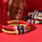 Fortune Jewel Tibetan Handmade Colorful King Kong Knot Five Elements Luck Braid String Bracelet