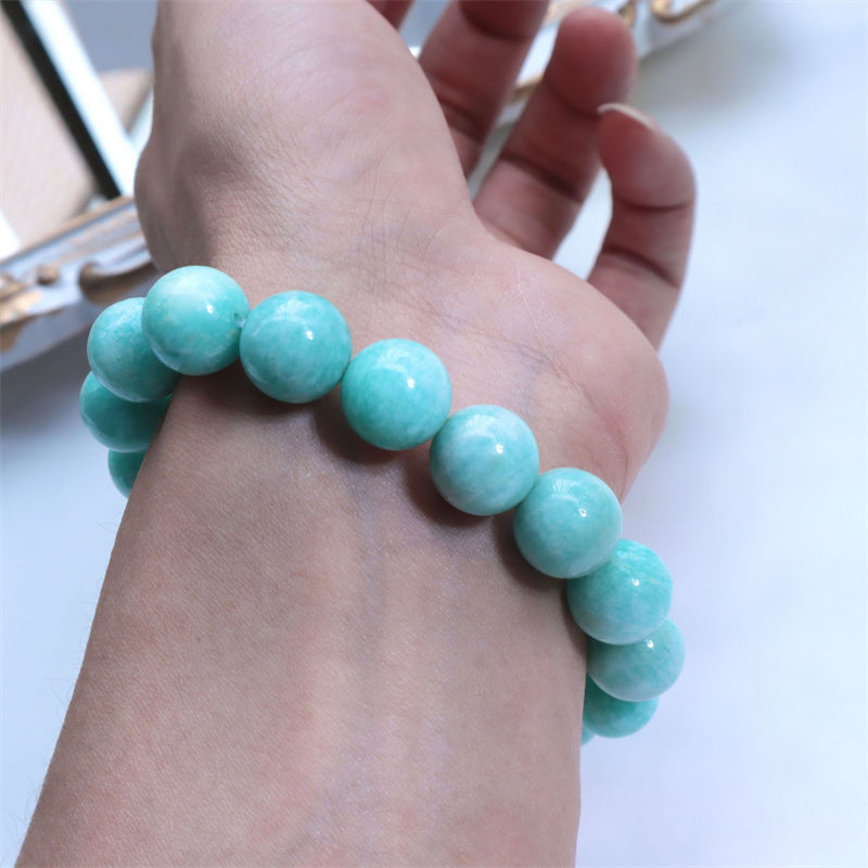 Fortune Jewel Natural Amazonite Beads Healing Confidence Bracelet