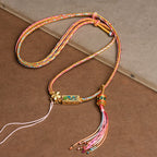 Fortune Jewel Colorful String Copper Wealth Necklace Pendant