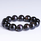 Fortune Jewel Natural Rainbow Obsidian Positive Bracelet