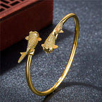 Fortune Jewel Double Koi Fish Copper Prosperity Wealth Bracelet