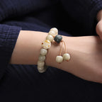 Fortune Jewel Lucky Cat Bodhi Seed Cat Paw Peace Bracelet