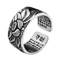 Fortune Jewel Tibetan Lotus White Copper Enlightenment Ring