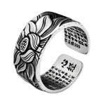 Fortune Jewel Tibetan Lotus White Copper Enlightenment Ring