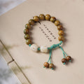 Fortune Jewel Green Sandalwood Bodhi Seed Lucky Cat Positive Bracelet