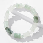 Fortune Jewel Jade Coconut Shell Bamboo Pattern Abundance Luck Bracelet