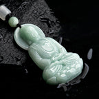 Fortune Jewel Amitabha Buddha Jade Amulet Compassion String Necklace Fortune Jewel