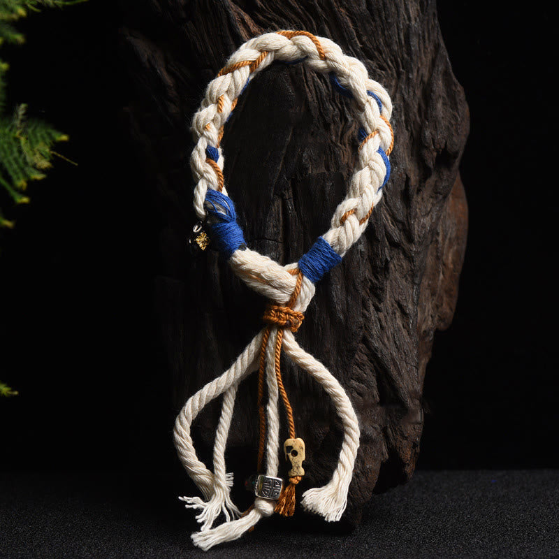 Fortune Jewel Tibet Zakiram Goddess of Wealth Thangka Handmade Luck Bracelet