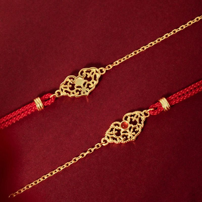 Fortune Jewel Lock of Good Wishes Luck Strength Chain Bracelet