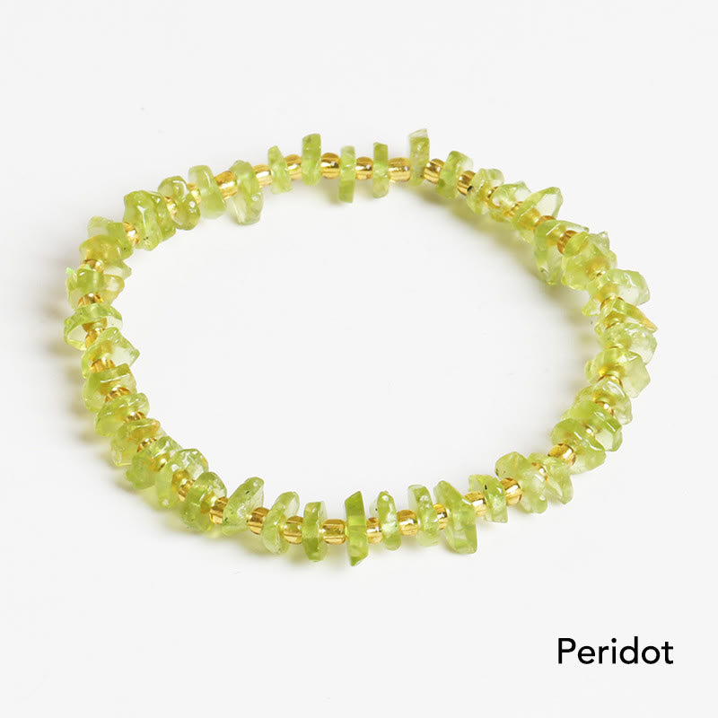 Fortune Jewel Natural Irregular Shape Stone Crystal Meditation Balance Bracelet