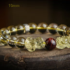 Fortune Jewel Natural Citrine Double PiXiu Tiger Eye Prosperity Protection Bracelet