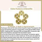 Fortune Jewel Handmade Five Emperor Coins Wealth String Braided Bracelet Fortune Jewel