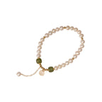 Fortune Jewel Natural Pearl Hetian Jade Happiness Wisdom Bead Bracelet
