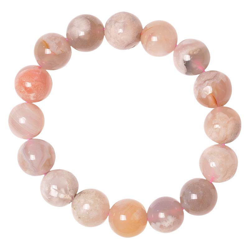 Fortune Jewel Sakura Agate Peace Blessing Bracelet