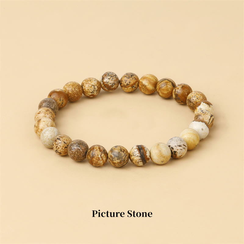 Fortune Jewel Natural Stone Quartz Healing Beads Bracelet