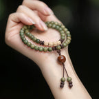 Fortune Jewel Green Sandalwood Positive Peace Bracelet