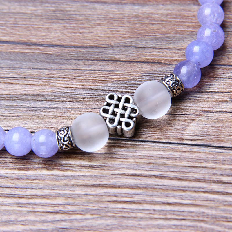 Fortune Jewel Purple Jasper Bead Strength Bracelet Mala