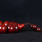 Fortune Jewel Tibetan Small Leaf Red Sandalwood Balance Bracelet