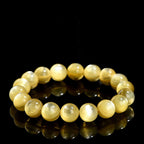 Fortune Jewel Natural Golden Lepidolite Protection Prosperity Bracelet