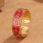 Fortune Jewel Five Scriptures Copper Healing Ring